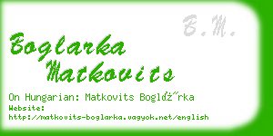 boglarka matkovits business card